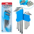 Klucze imbusowe TORX typ L z otworem T10 do T50, 9szt - 4