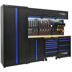 Meble garażowe, warsztatowe TAGRED TA1928 regał szafka do warsztatu garażu 260 cm akcesoria, LED