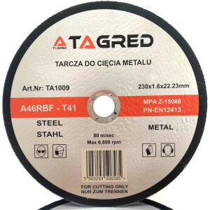 Tarcza do cięcia metalu, stali SLIM RBF 230x1.6 mm