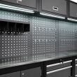 Meble garażowe, warsztatowe TAGRED regał, moduły do warsztatu garażu 400 cm, blat stal INOX 3D - 4