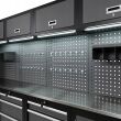 Meble garażowe, warsztatowe TAGRED regał, moduły do warsztatu garażu 400 cm, blat stal INOX 3D - 3