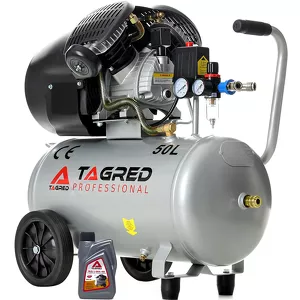 Kompresor 50L dwutłokowy, olejowy sprężarka TAGRED TA360 3500W V2