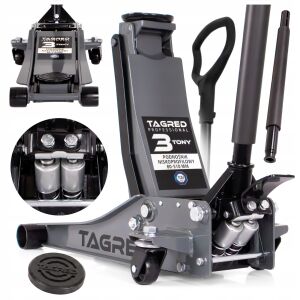 Podnośnik samochodowy lewarek hydrauliczny niskoprofilowy żaba 3T niski, masywny