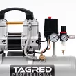 Kompresor bezolejowy dwutłokowy, sprężarka 9L TAGRED 1100W 8 BAR - 7