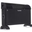 Grzejnik elektryczny konwektorowy z termostatem, nawiew TURBO, moc 2000W, czarny - 2