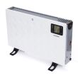 Grzejnik konwektorowy elektryczny 2000W, pilot, timer LCD, biały - 15