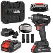Klucz udarowy akumulatorowy, bezszczotkowy TAGRED TA8012, 2 akumulatory 20V 2+2Ah 600Nm do kół 1/2''