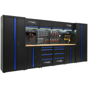 Meble garażowe, warsztatowe TAGRED regał, moduły, zestaw do warsztatu, garażu 400 cm, LED