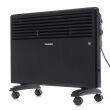 Grzejnik elektryczny konwektorowy z termostatem, moc 1500W, czarny - 5