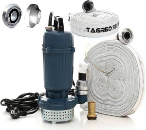 Pompa do wody czystej, brudnej Tagred TA501, wąż strażacki 30m, FF